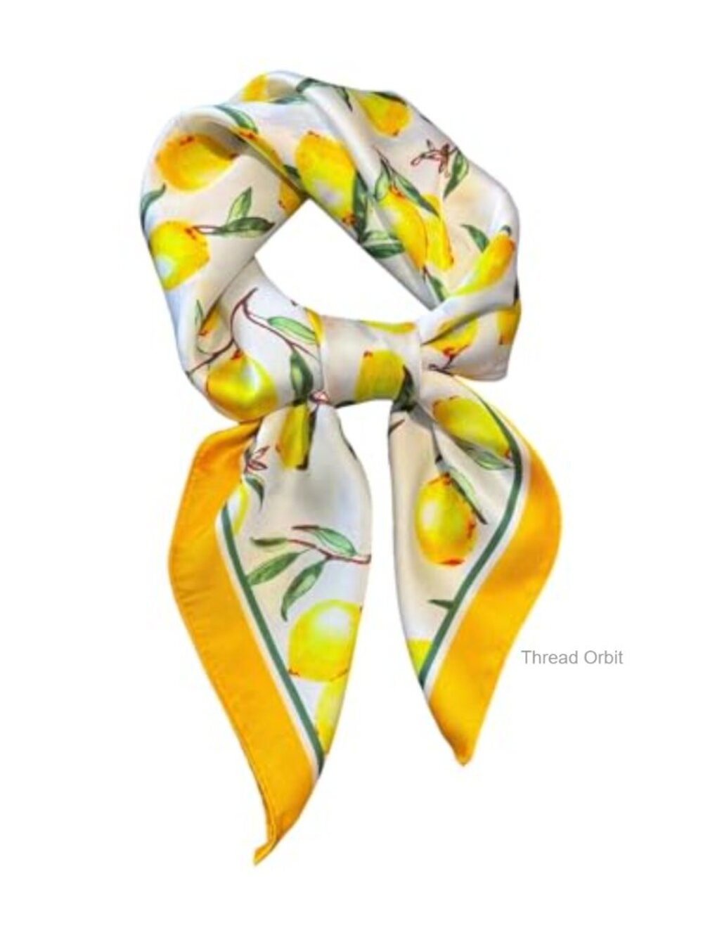 Cherry Graphic Square Scarf Faux Satin Hair Bandana Wrap